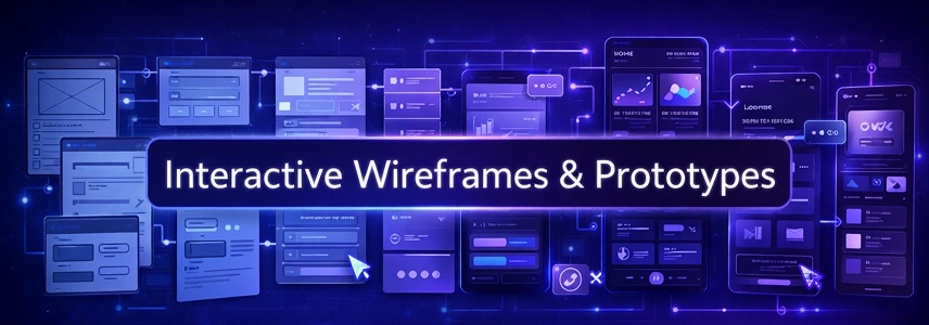 Interactive wireframe and prototype design services